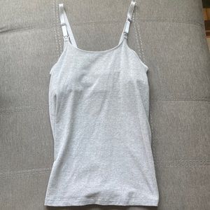 NWOT A:Glow Maternity Gray Small Nursing Tank Top